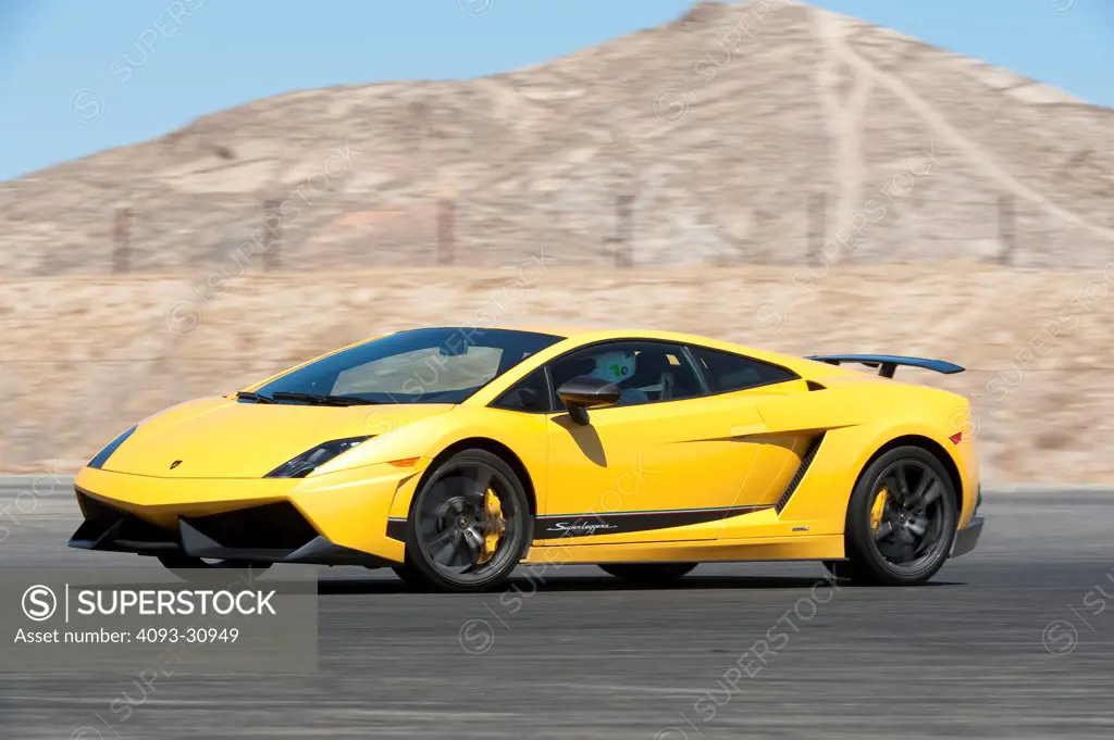 2011 Lamborghini,LP570-4 on racetrack, front 7/8