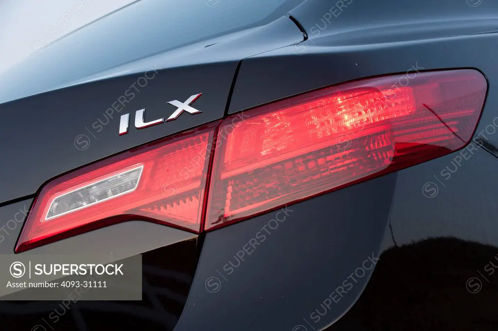 Close-up of the rear tail light of a 2012 Acura ILX
