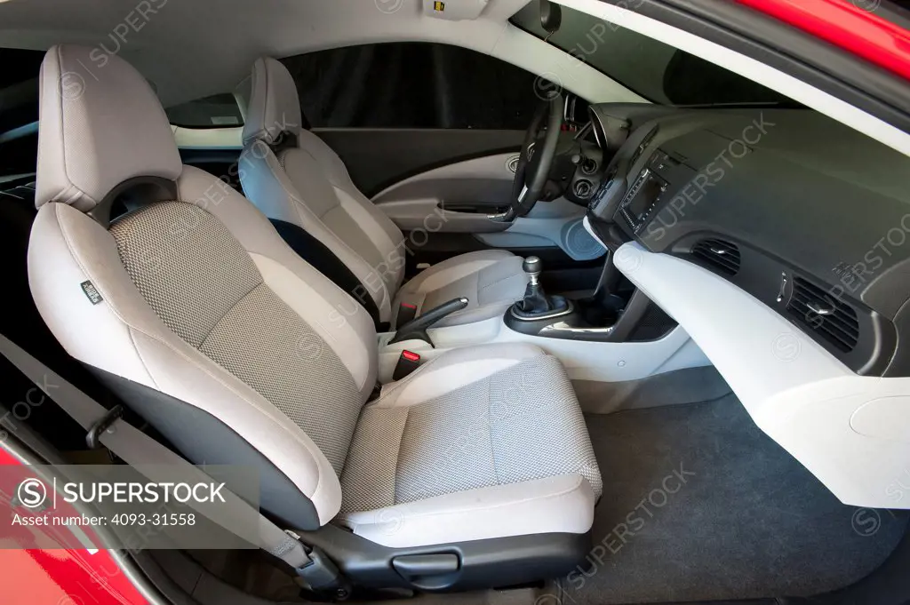 Passenger's side view of the interior of a 2012 Honda CRZ - SuperStock