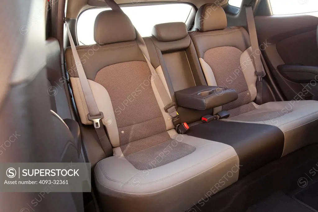 2010 Hyundai Tucson SUV interior view with rear seats
