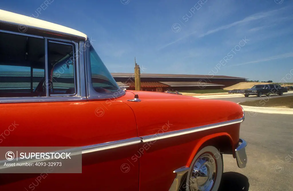 1957 Chevrolet Bel Air, close-up on side