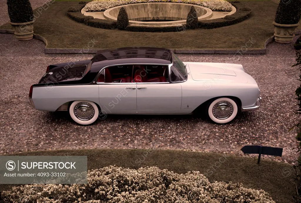 1957 Lancia Florida with the body design by Pininfarina, high angle view