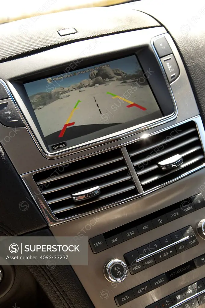 2011 Lincoln MXT Interior detail showing the reversing Camera system