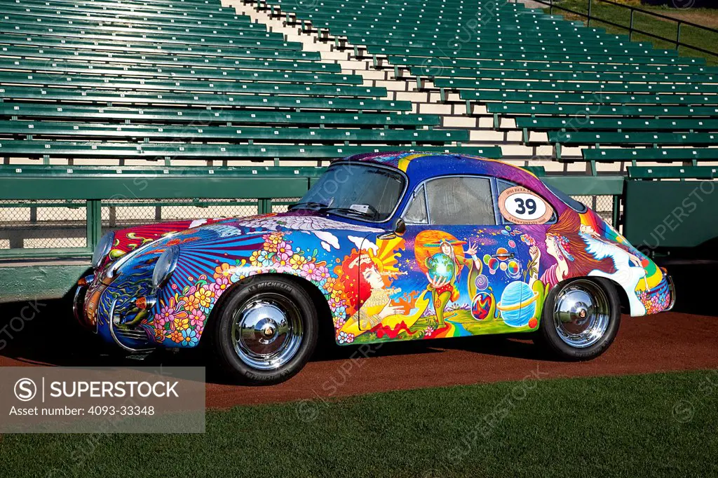1963 Porsche 356 painted by Robyn Sanders in stadium
