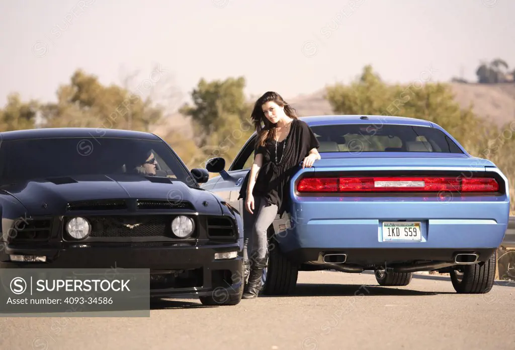 2010 Dodge Challenger parked on road, rear view