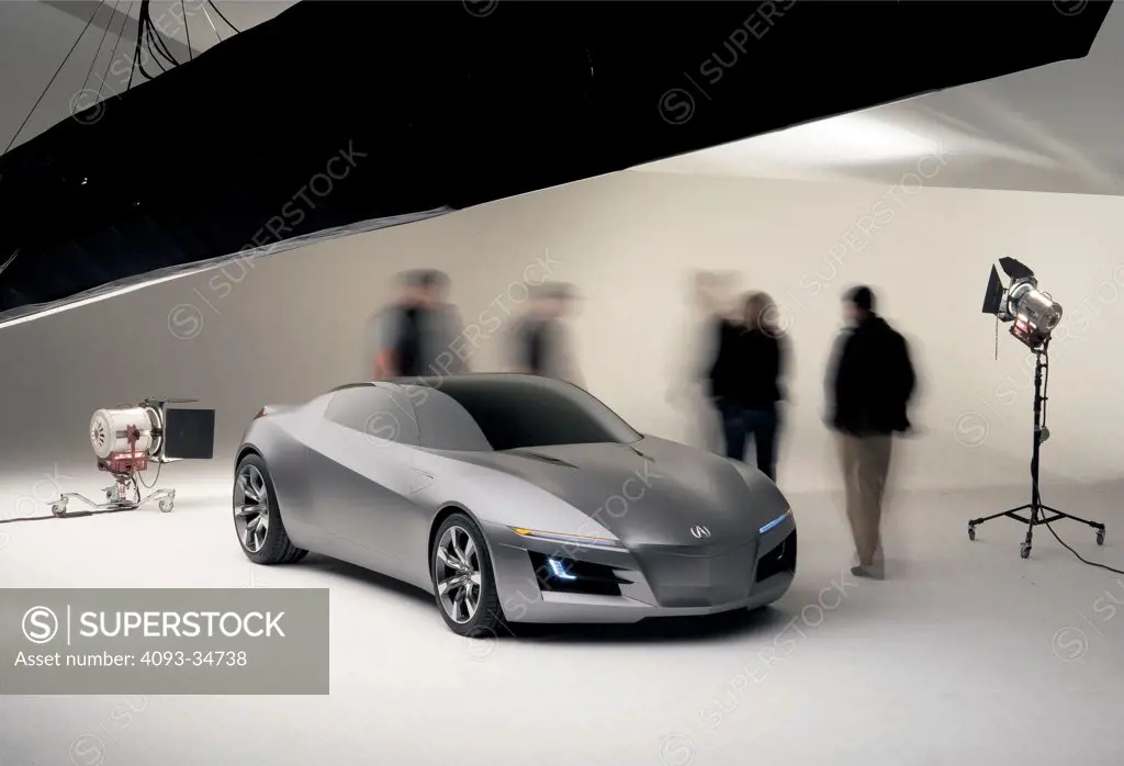 Front 3/4 view of the Acura Advanced Sports Car Concept ( ASCC ) in the studio.