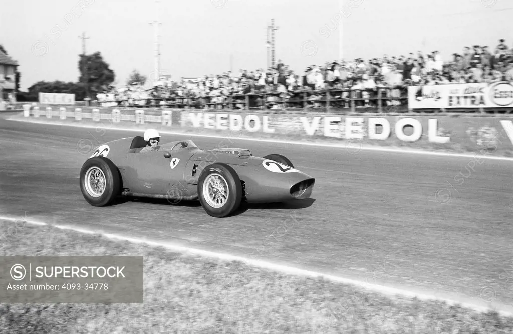 The Reims circuit in France, site of the 1959 Grand Prix d'Europe was well-suited to the powerful front-engined Ferrari's which finished 1st & 2nd, with Tony Brooks and phil Hill as drivers.