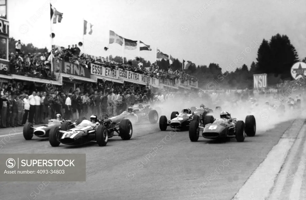 Start of the Belgium Grand Prix at SPA in 1966.