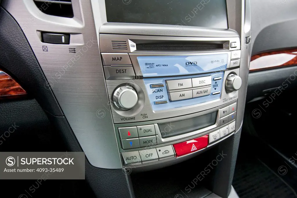 2010 Subaru Legacy 2.5GT Limited close-up on CD player