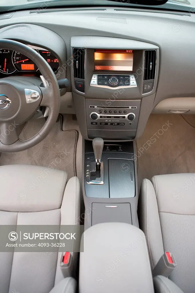 2010 Nissan Maxima 3.5 SV showing the center console and dashboard