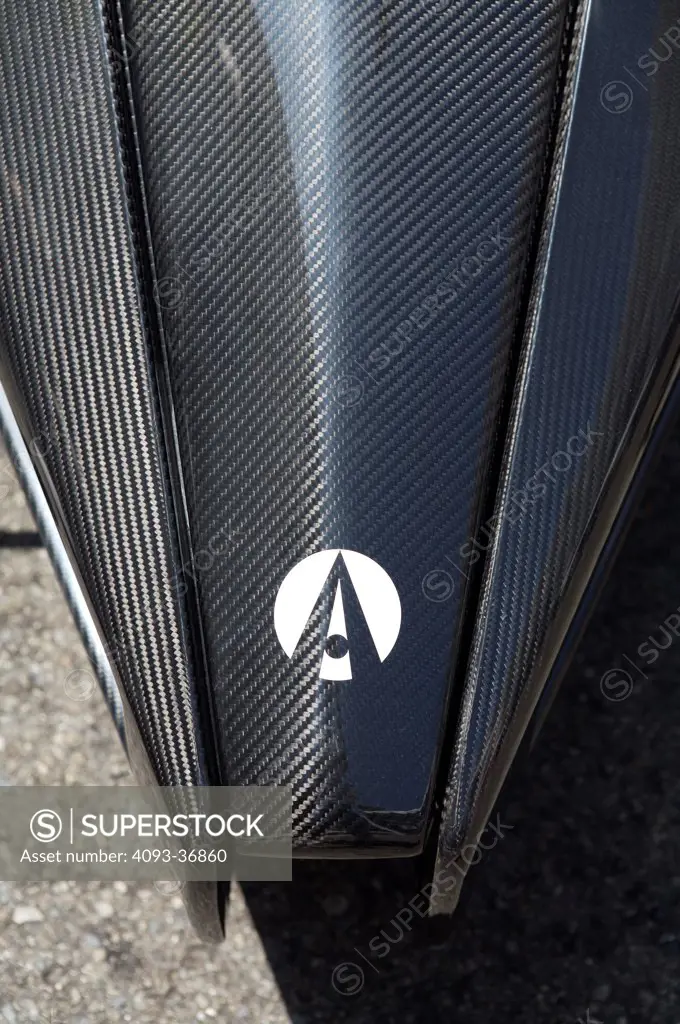 A closeup close-up detailed shot of a 2007 Ariel Atom carbon fiber race car