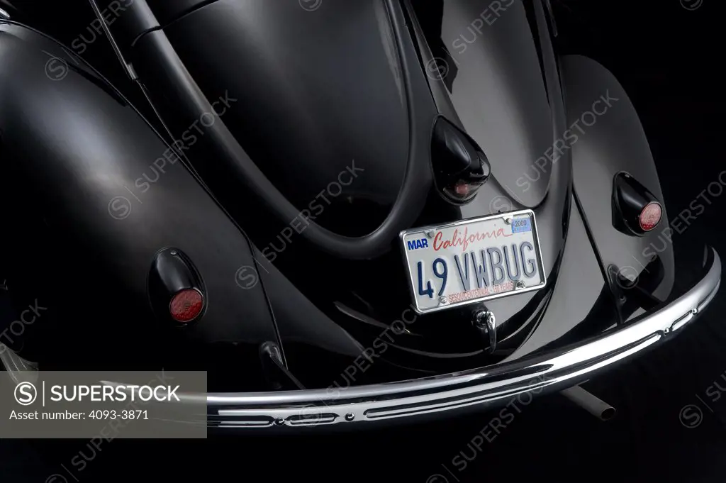 1949 Black Volkswagen Beetle license plate