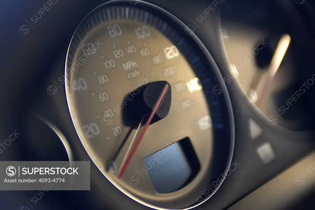 interior detail Swedish Manufacturers 2006 Volvo XC90 gauges speedometer