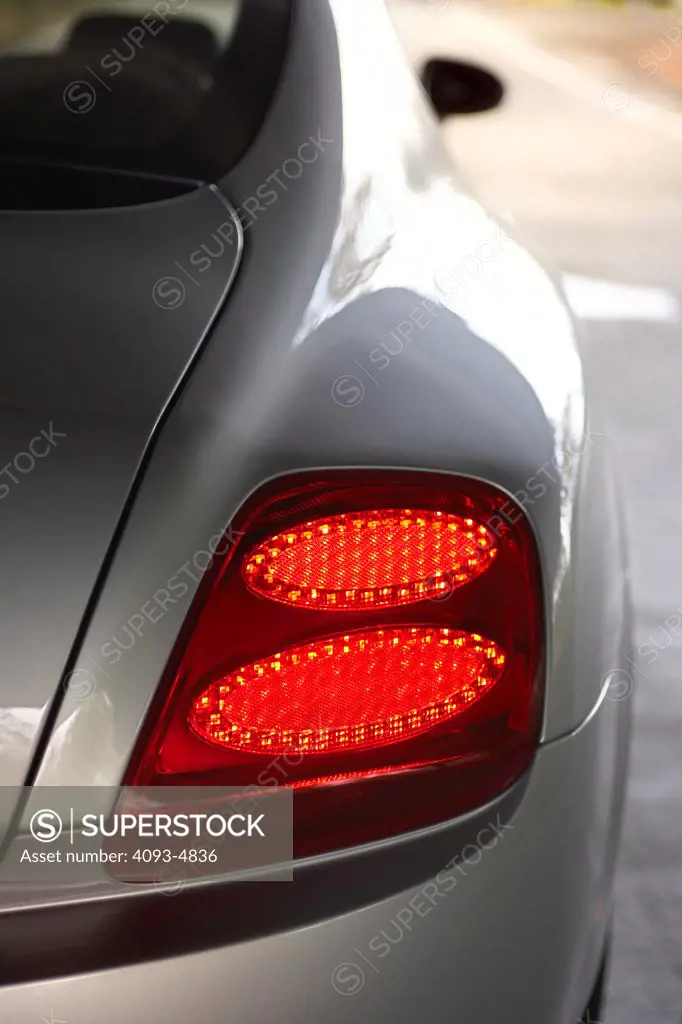 detail,2006 Bentley Continental GT silver tail light