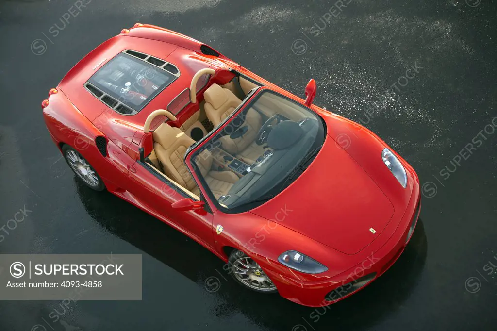 overhead high angle Italian Manufacturers European Manufacturers 2006 Ferrari F430 Spider Red