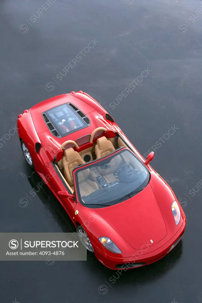 overhead high angle Italian Manufacturers European Manufacturers 2006 Ferrari F430 Spider Red