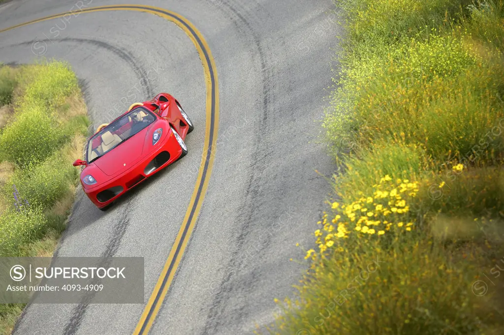 overhead Italian Manufacturers European Manufacturers 2006 Ferrari F430 Spider Red