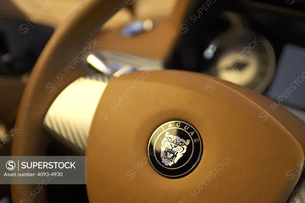 interior detail 2006 Jaguar XK Convertible steering wheel
