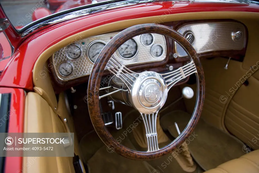 inside view of a 1936  Auburn 852 Boattail Speedster