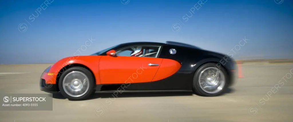 2007 Bugatti Veyron on an empty road