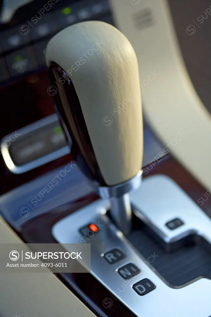 Detail of the shifter in a 2008 Volvo S80