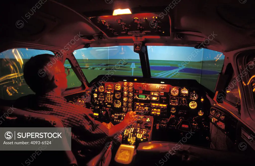 interior Fixed Wing Aviat Airplanes King Air C-90 flight simulator cockpit detail