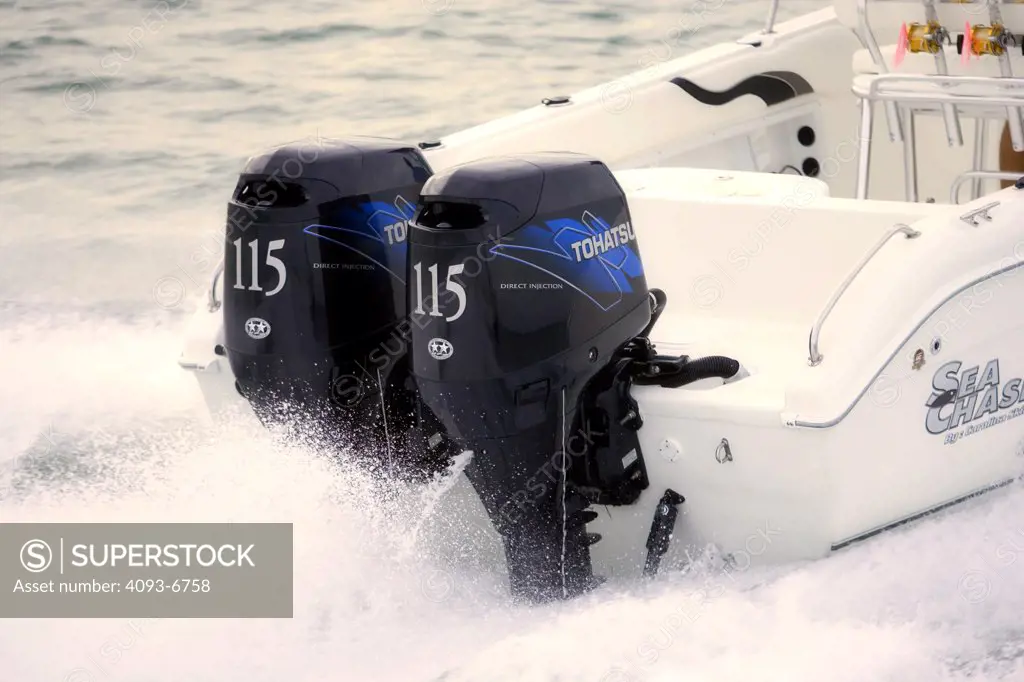 Sea Chaser outboard motors wake