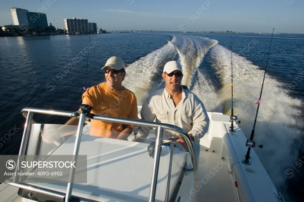 Going tarpon fishing in a Trophy 2103 Center Console boat. San Carlos Bay, Fort Myers, Florida.