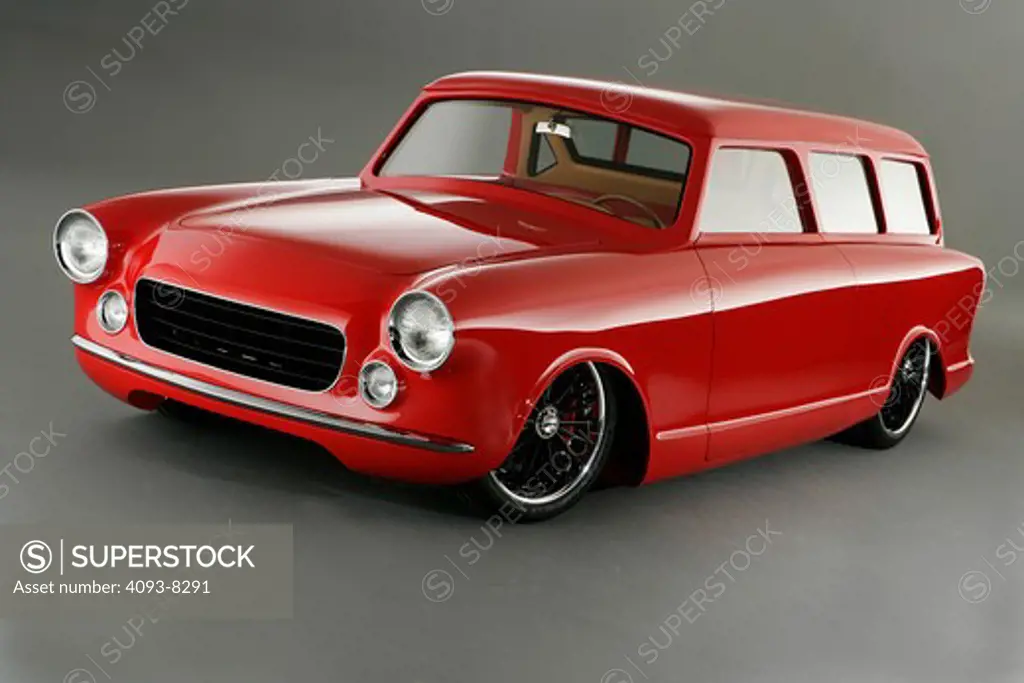 1960 Nash Rambler Wagon with the Ferrari 360 drivetrain.  The Ferrambo was created by combining a custom-made body from 1960 Nash Rambler Wagon with a rear-mounted 3.6-liter V8 engine matted to a 6-speed manual gearbox that came out of a 2002 Ferrari 360 Modena Donor car.  Fully custom