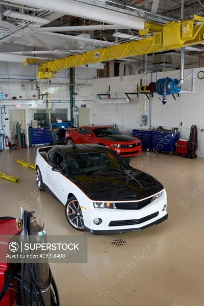 2010 Chevrolet Camaro concept car in garage