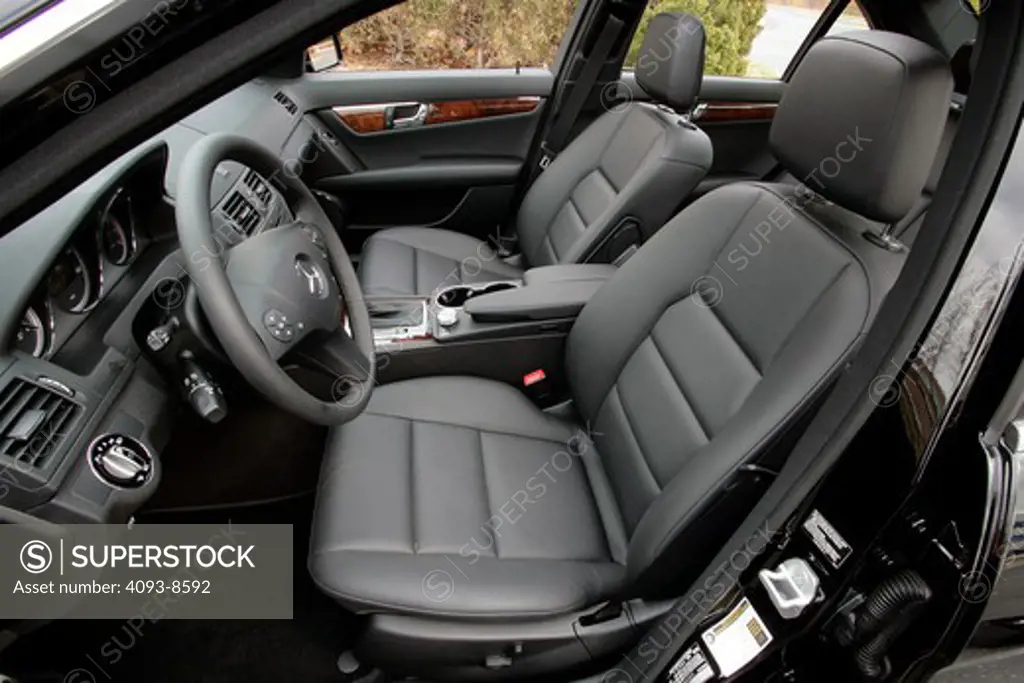 2010 Mercedes-Benz C-Class, C300, side view of interior driver's side