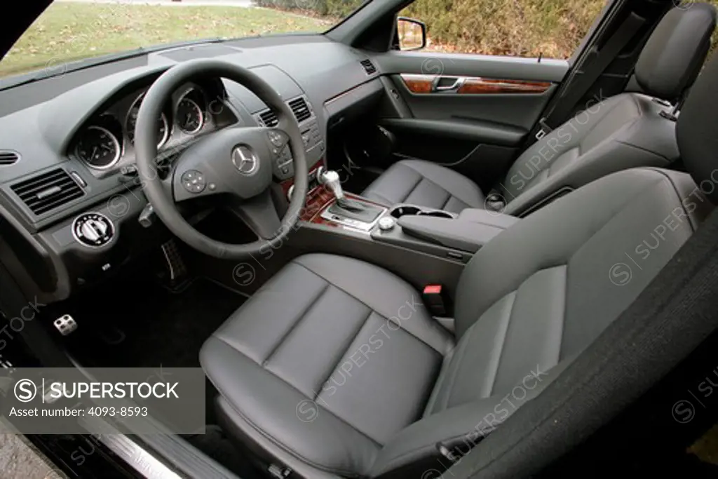 2010 Mercedes-Benz C-Class, C300, side view of interior driver's side