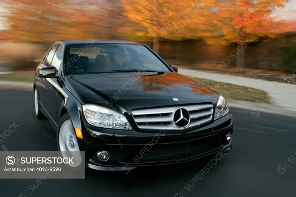 2010 Mercedes-Benz C-Class, C300 on road front 3/4