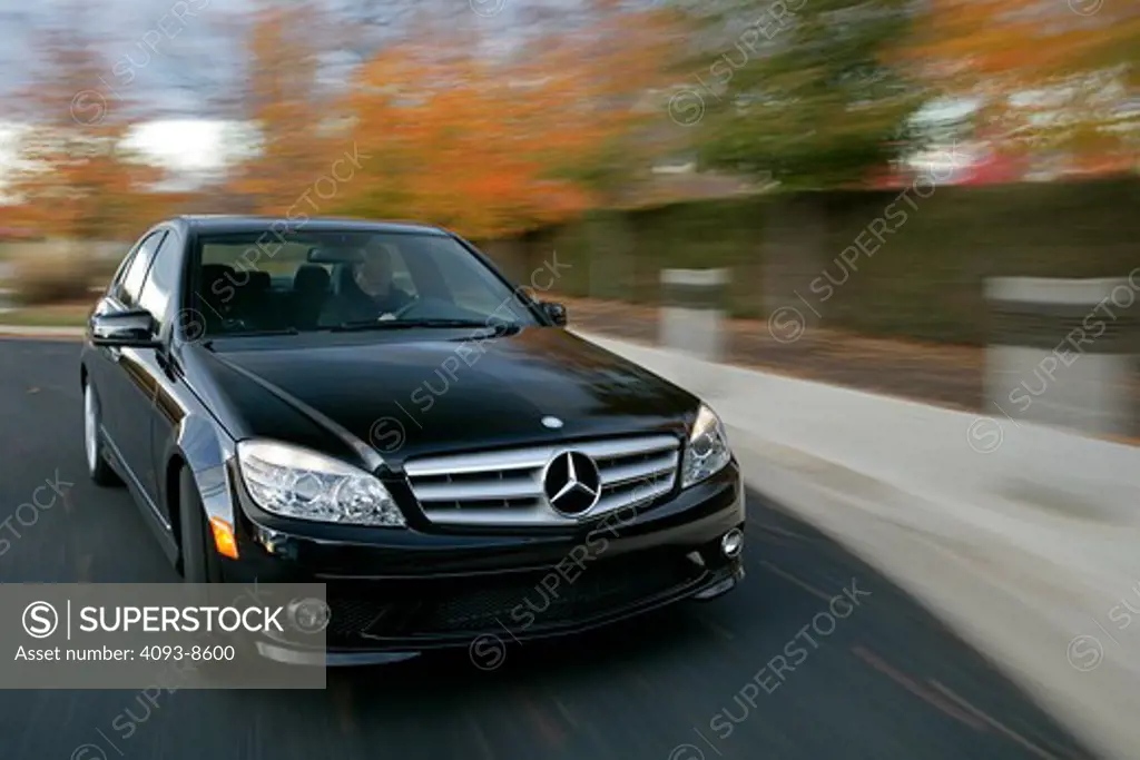 2010 Mercedes-Benz C-Class, C300 on road front 3/4