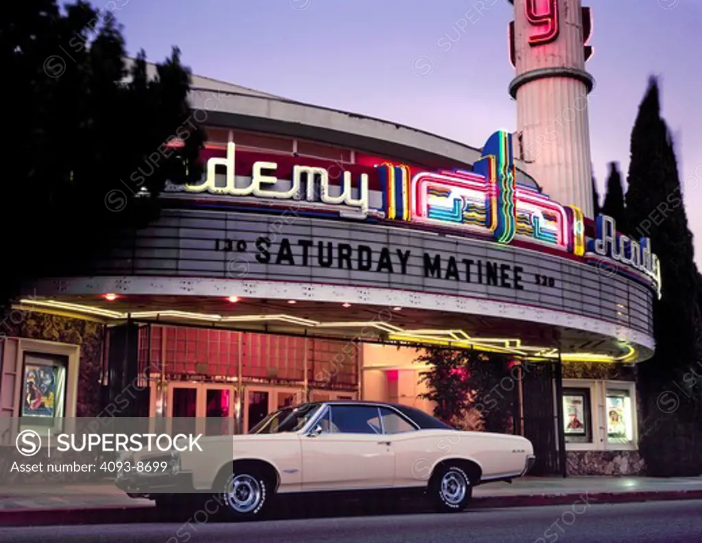 1966 Pontiac GTO white 1960s movie theater