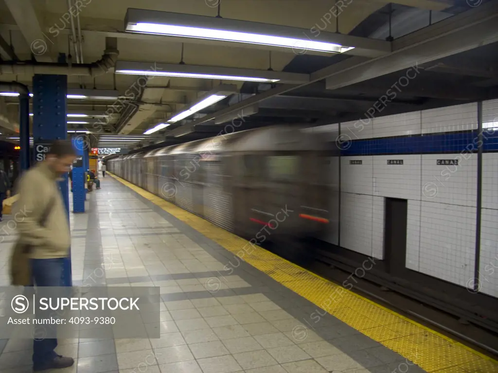 subway New York City station platform waiting city
