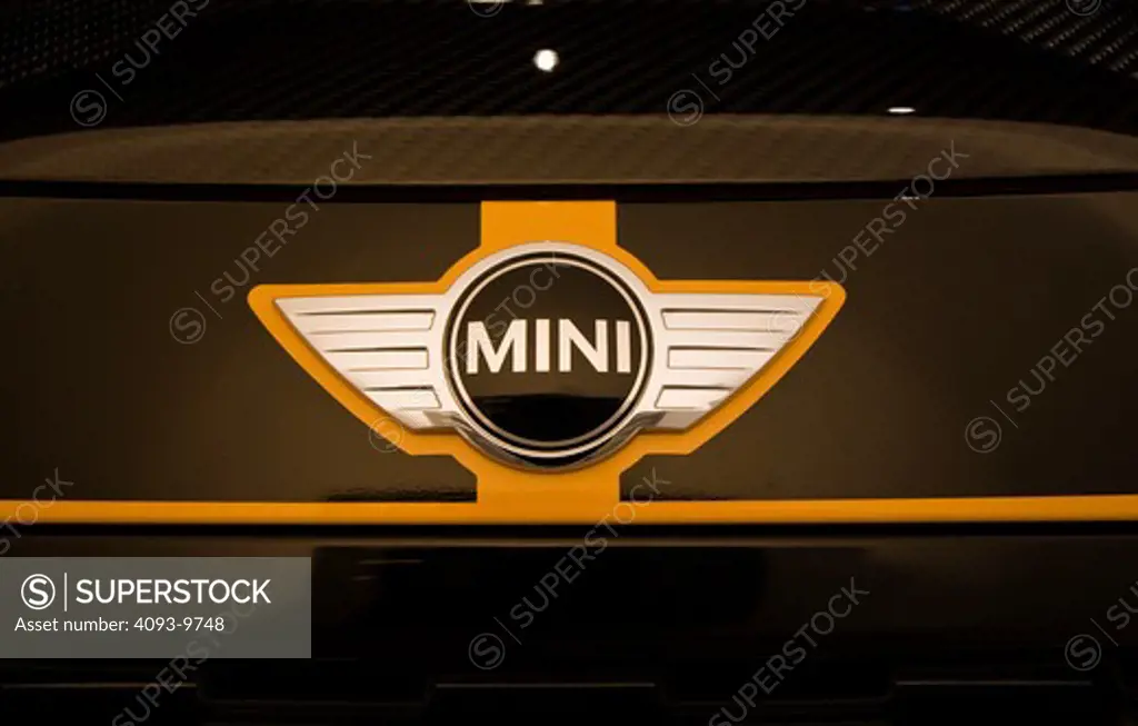 detailed view of Mini Cooper badge