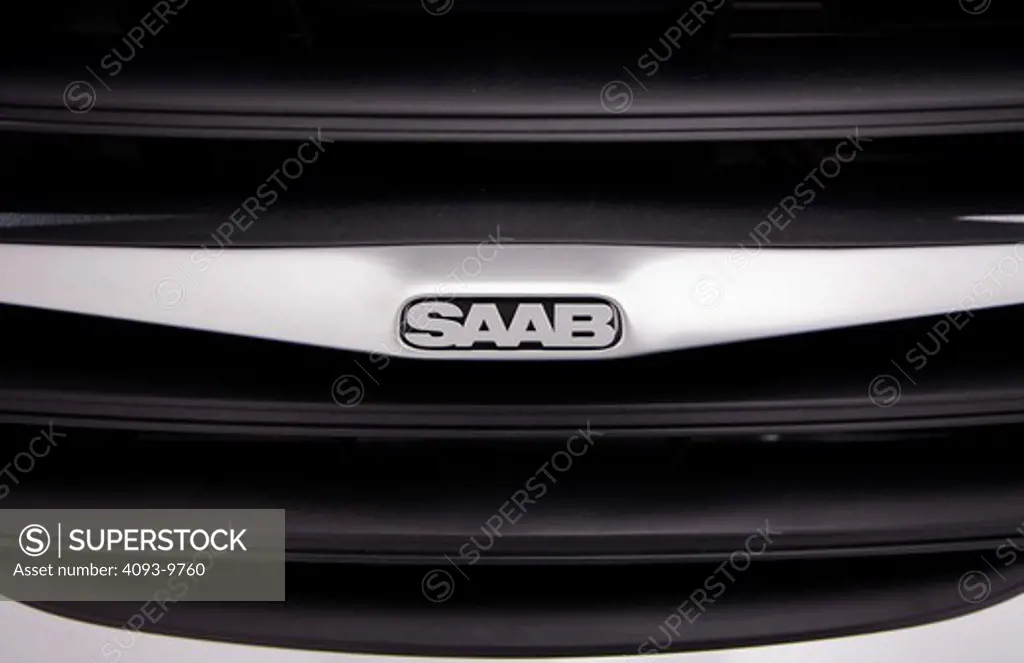 detailed view of Saab badge