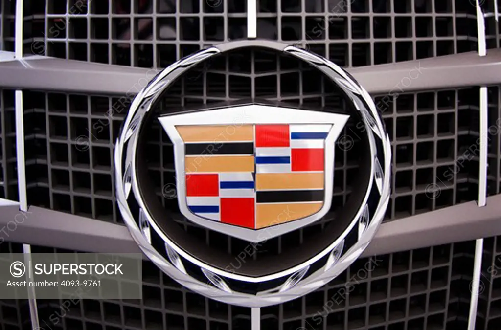 detailed view of Cadillac badge