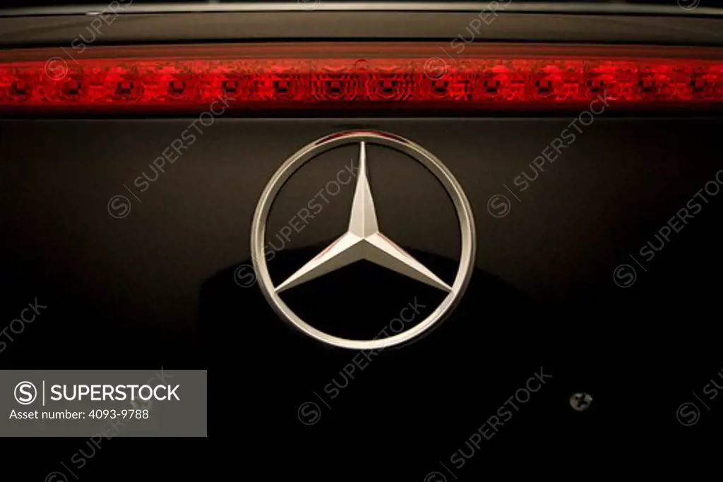 detailed view of Mercedes Benz badge