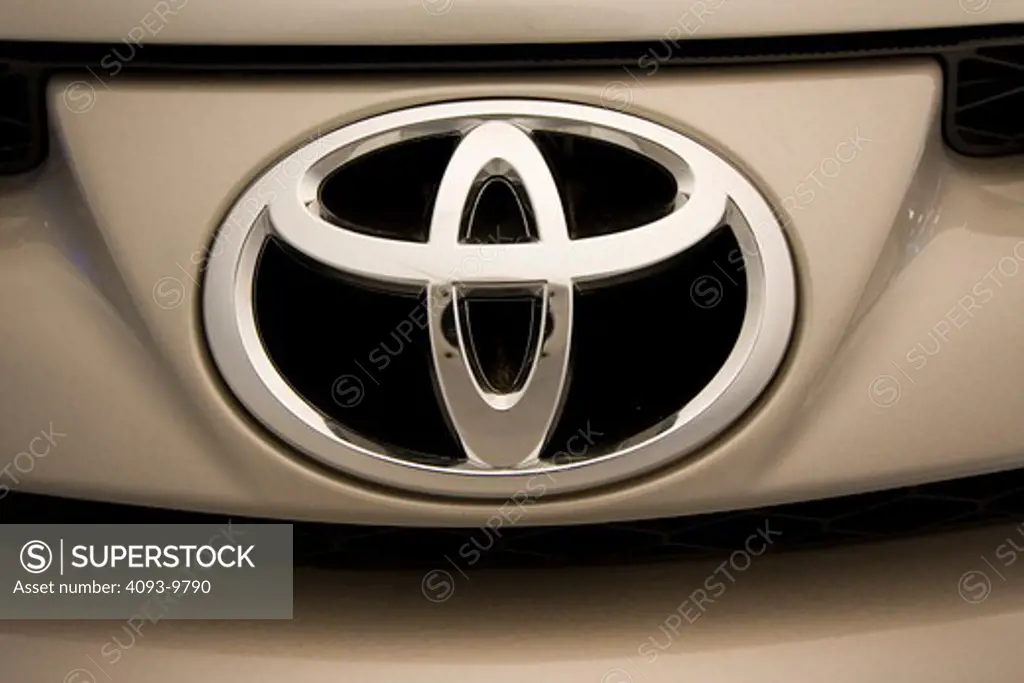 detailed view of Toyota badge