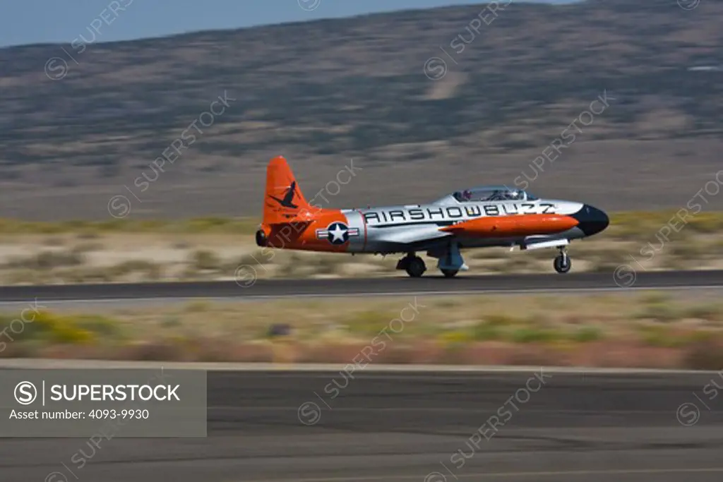 Lockheed T-33 Shooting Star pace plane for the 2008 Reno Unlimited Air Races. The Lockheed T-33 Shooting Star is an American-built military jet trainer aircraft. Despite its vintage, the venerable T-33 still remains in service worldwide.