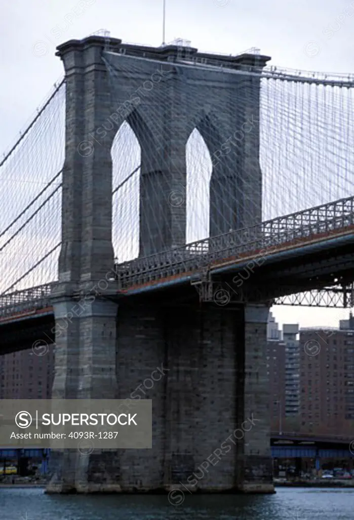 Brooklyn Bridge suspension bridge city