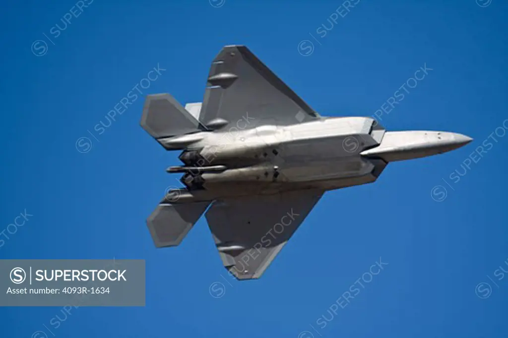 US Air Force Lockheed Martin Boeing F-22 Raptor performing an aerial demonstration at the 2008 Reno Air Races. It is primarily an air superiority fighter. US Air Force Lockheed Martin Boeing F-22 Raptor performing an aerial demonstration at the 2008 Reno Air Races. It is primarily an air superiority fighter.