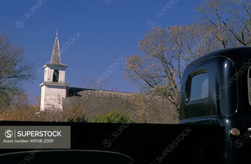 1960s black bed church chapel autumn fall trees nostalgia