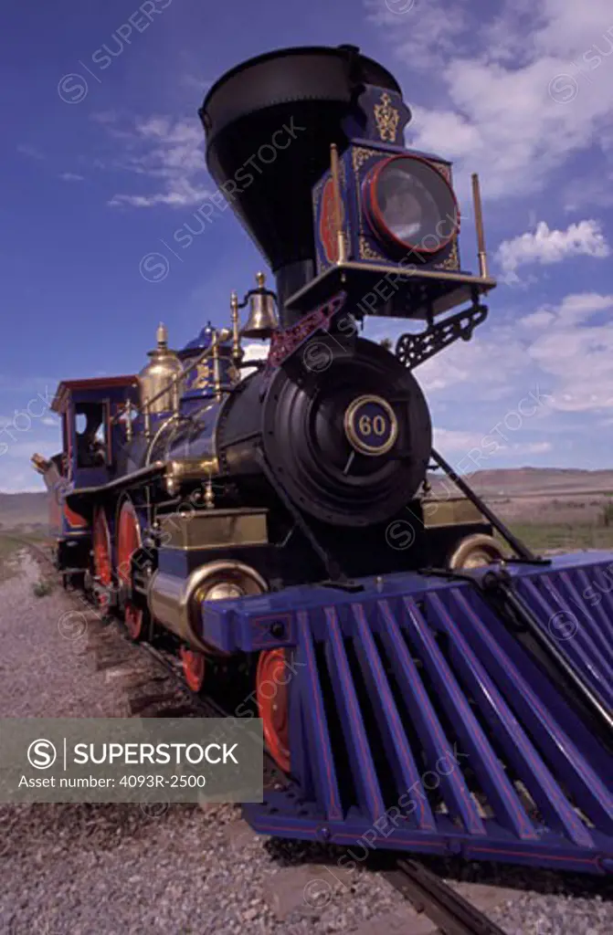American Standard Type 4-4-0 steam locomotive antique 1800s nostalgia street