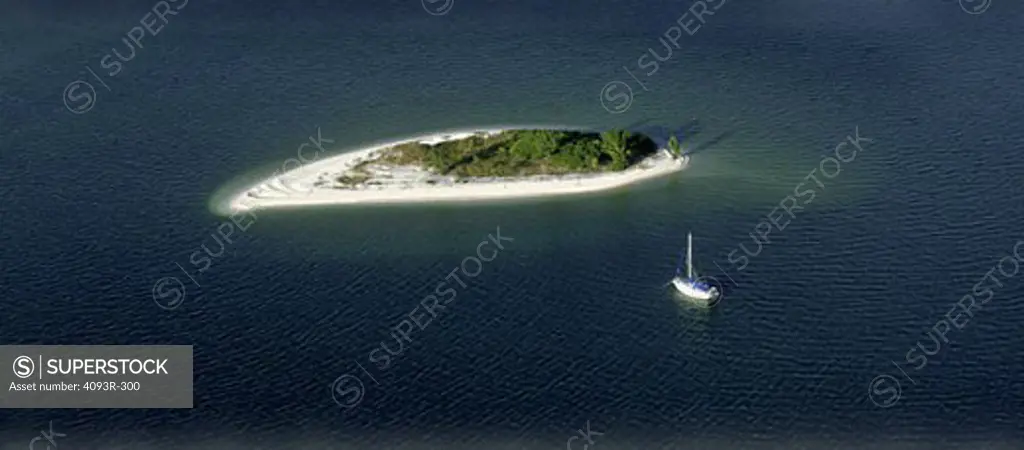 Deserted Island Boat Yacht Ship