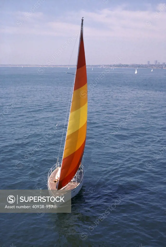 sailboat sailing head on
