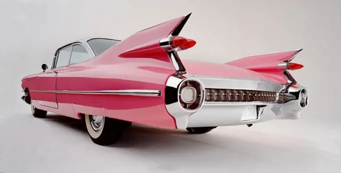 Cadillac Eldorado 1959 1950s pink fins chrome
