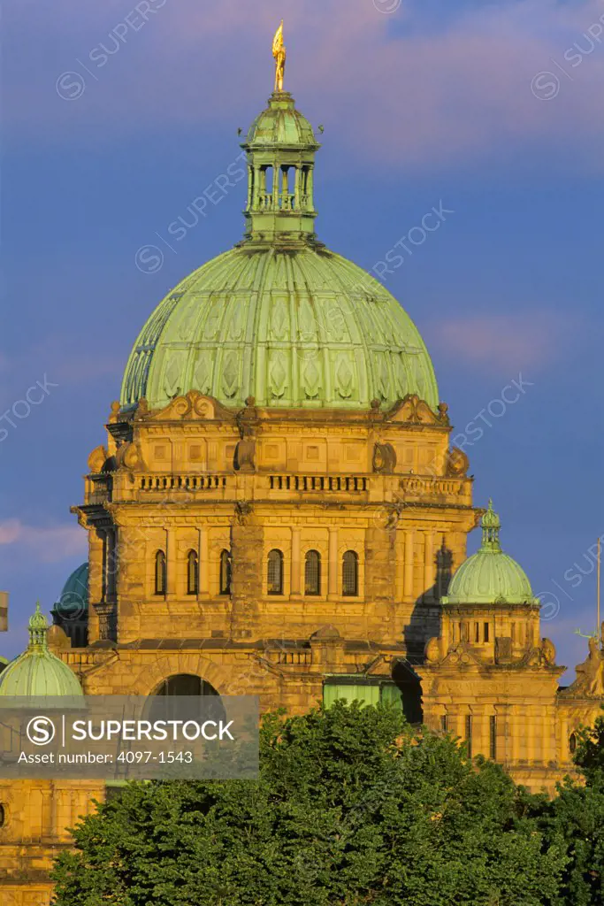 High section view of a parliament building, Victoria, British Columbia, Canada